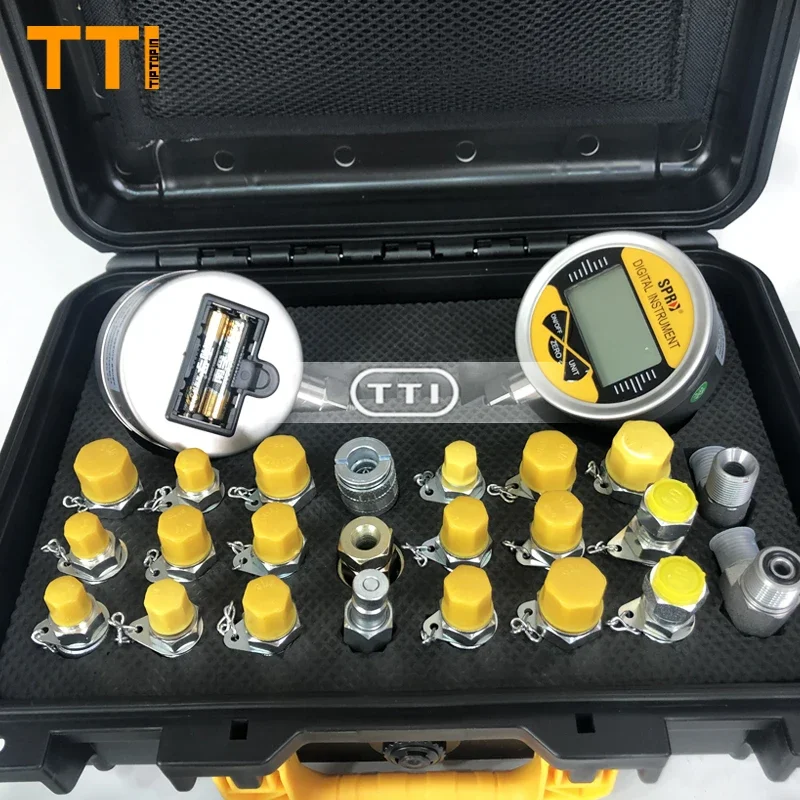 Stainless Steel Digital Hydraulic Pressure Gauge Test Kit Hydraulic Pressure Gauge Kit For Excavators