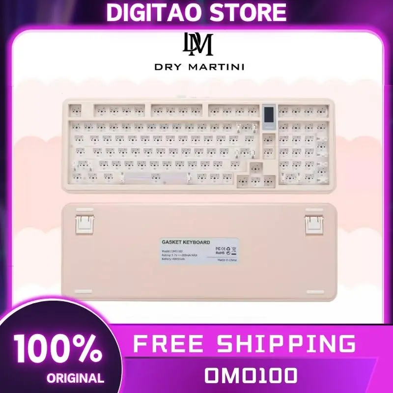 

Dry Martini Omo100 Keyboard Kit 3mode Usb/2.4g/Bluetooth Wireless Keyboard Kit 98keys Hot Swap Rgb Backlight Keyboards Kit Gift