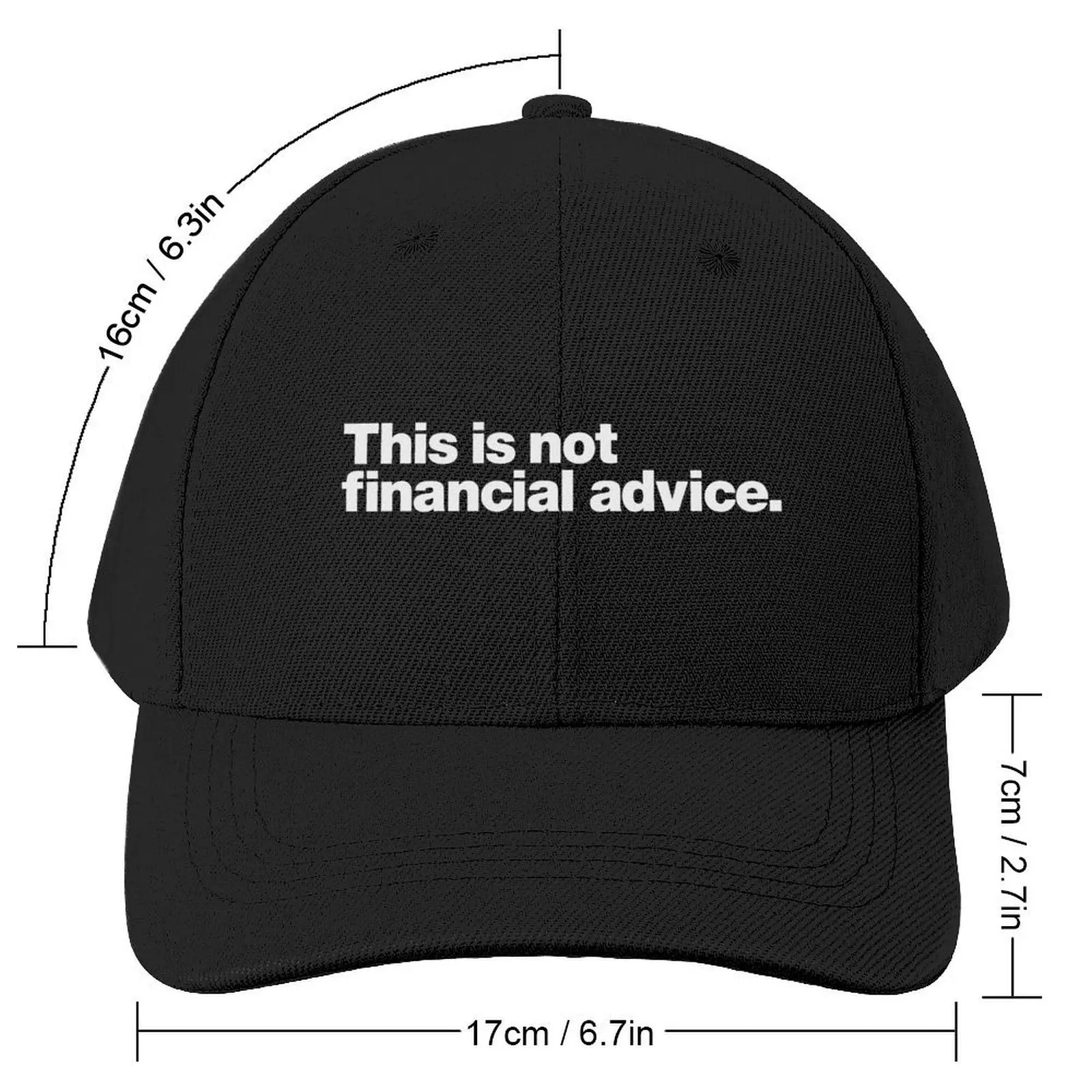 This is not financial advice (white) Baseball Cap summer hat Golf Hat hard hat Sunscreen Boy Women's