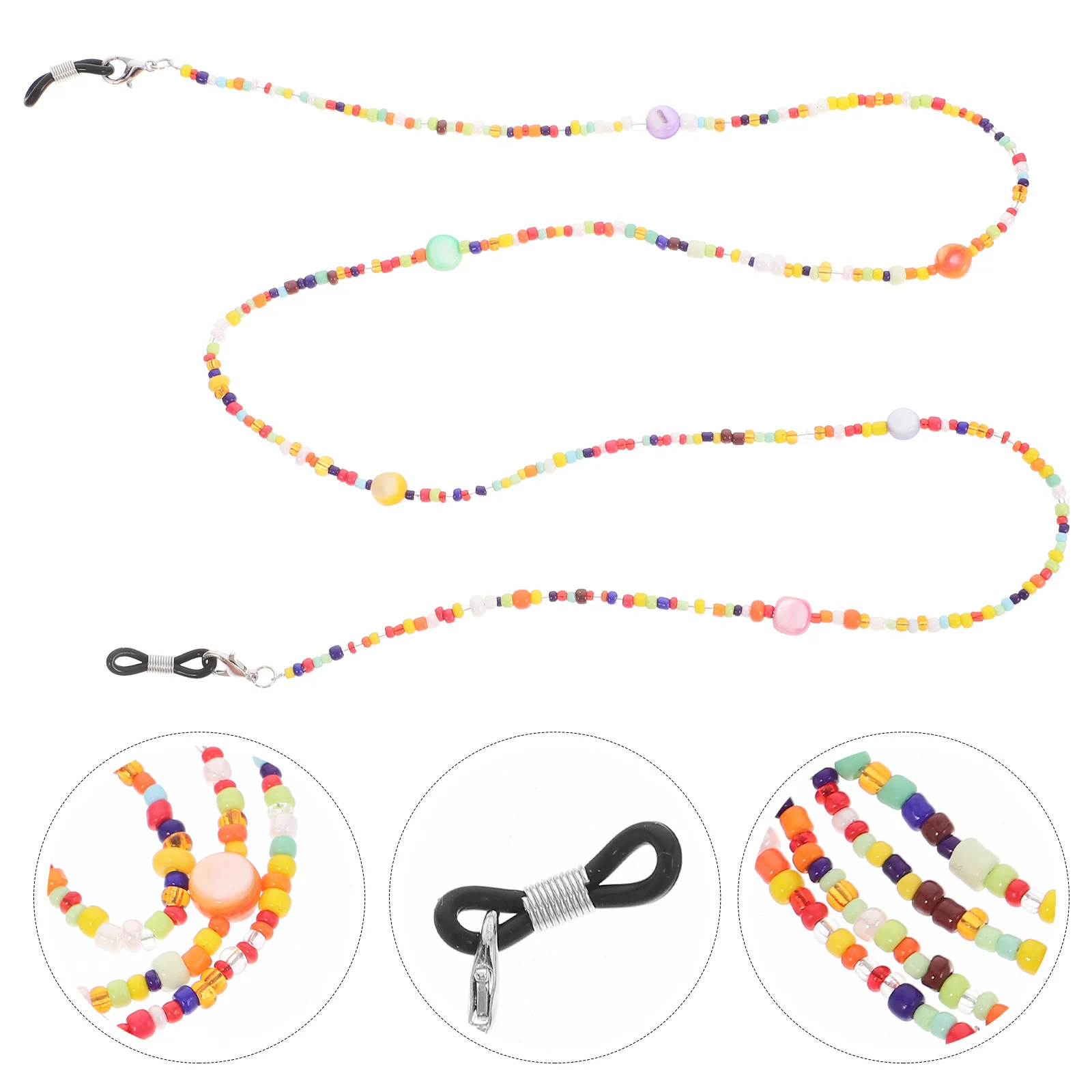

Colorful Shell Glasses Chain Beaded Lanyard For Eyeglasses Sunglasses Swim Goggles Reading Glasses Anti-Loss Holder Necklace For