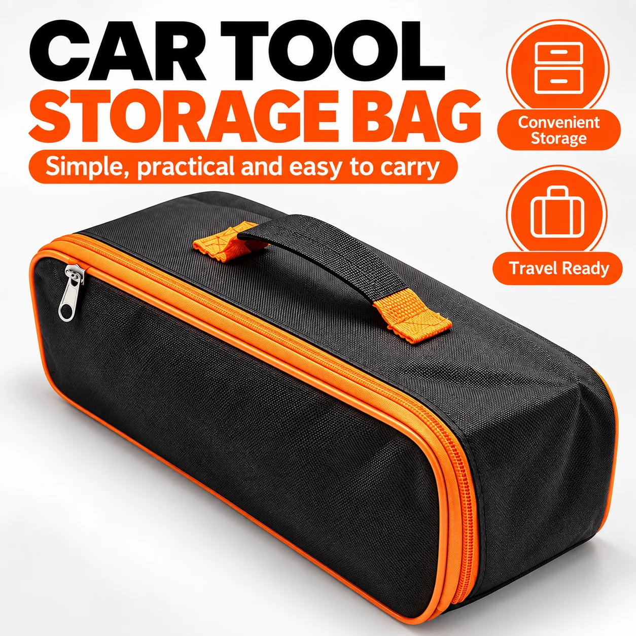 Portable Vehicle Trunk Organizer Storage Box Vacuum Cleaner Toolkit Bag Stowing Tidying Case Automotive Cargo Accessories