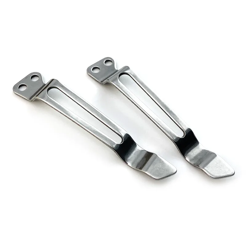 420 Stainless Steel 4 Colors Knife Pocket Clip Back Clamp With 3pcs Screws 6MM Hole Diameter