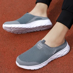 MAEDEF Hot Sale Men's Shoes 2024 New Design Summer Breathable Mesh Half Slipper Comfortable Soft Sole Walking Shoes