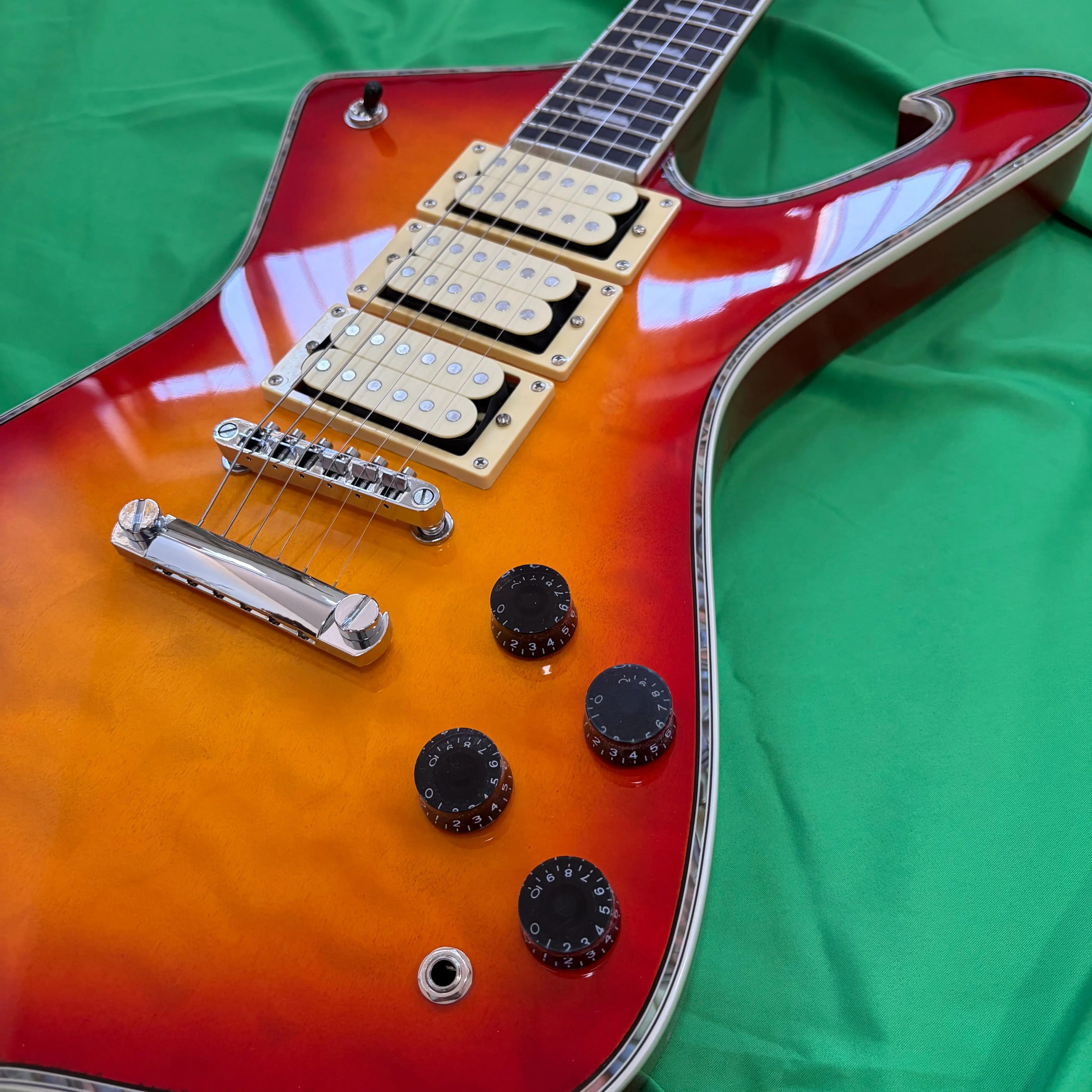 

Six-String Electric Guitar HHH Pickup Fixed Bridge High-Quality Sound Sunrise Color for Musicians And Guitars Players