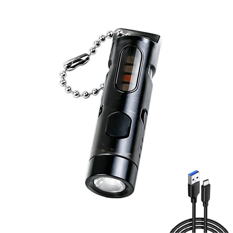 Nieuwe LED mini-zaklamp, multifunctioneel, draagbaar, USB-oplaadbaar, kleine noodzaklamp voor buitengebruik met penclip