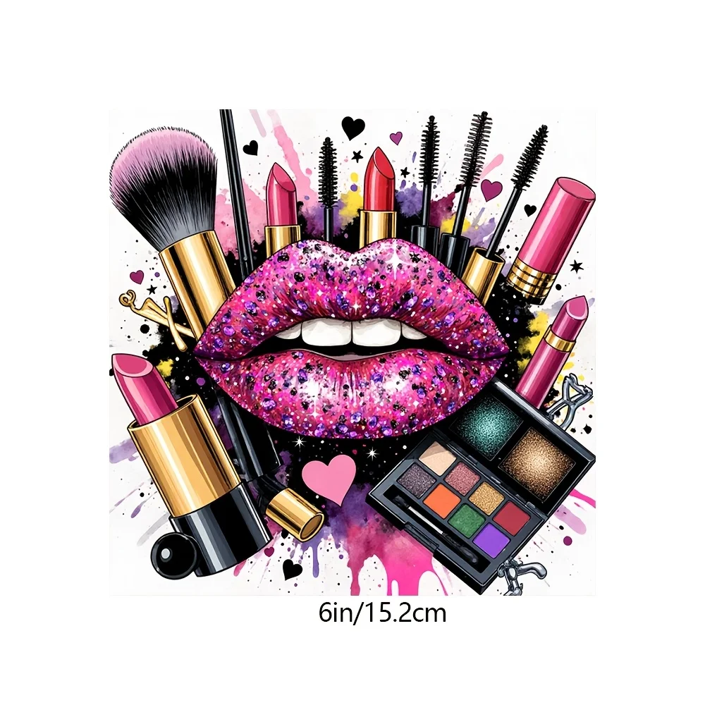 6 Inch Colorful Makeup Vinyl Car Sticker, Decal for Laptop, Water Bottle, Truck, Phone, Motorcycle, Window, Wall, Cup
