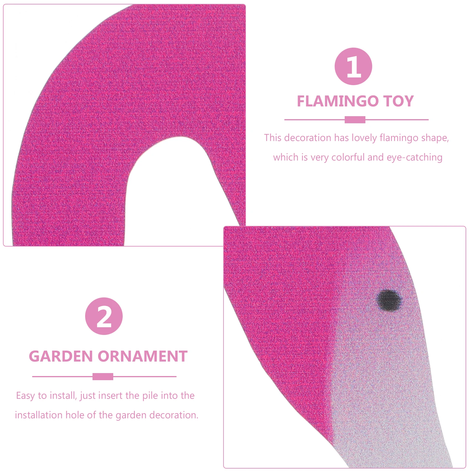 

Flamingo Statues Decorative Aluminum Children Toy Garden nament Holiday Props Sturdy Rod Easy Install