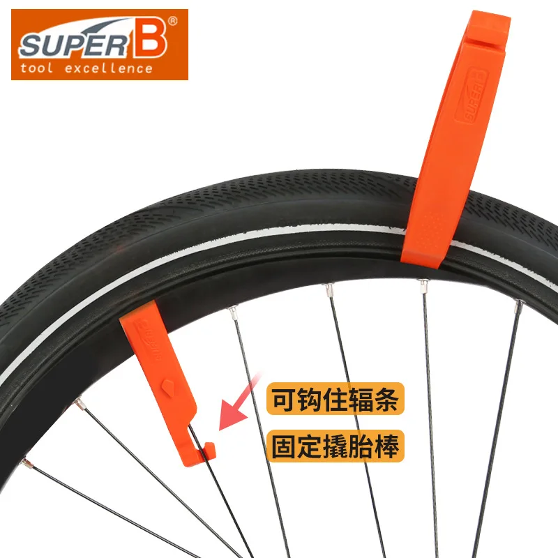 Super B TL-08 Pro Bike Tire Lever Tool To Remove&Install Tires On The Rim, Especially For Narrow Tires,Bicycle Repair Tools