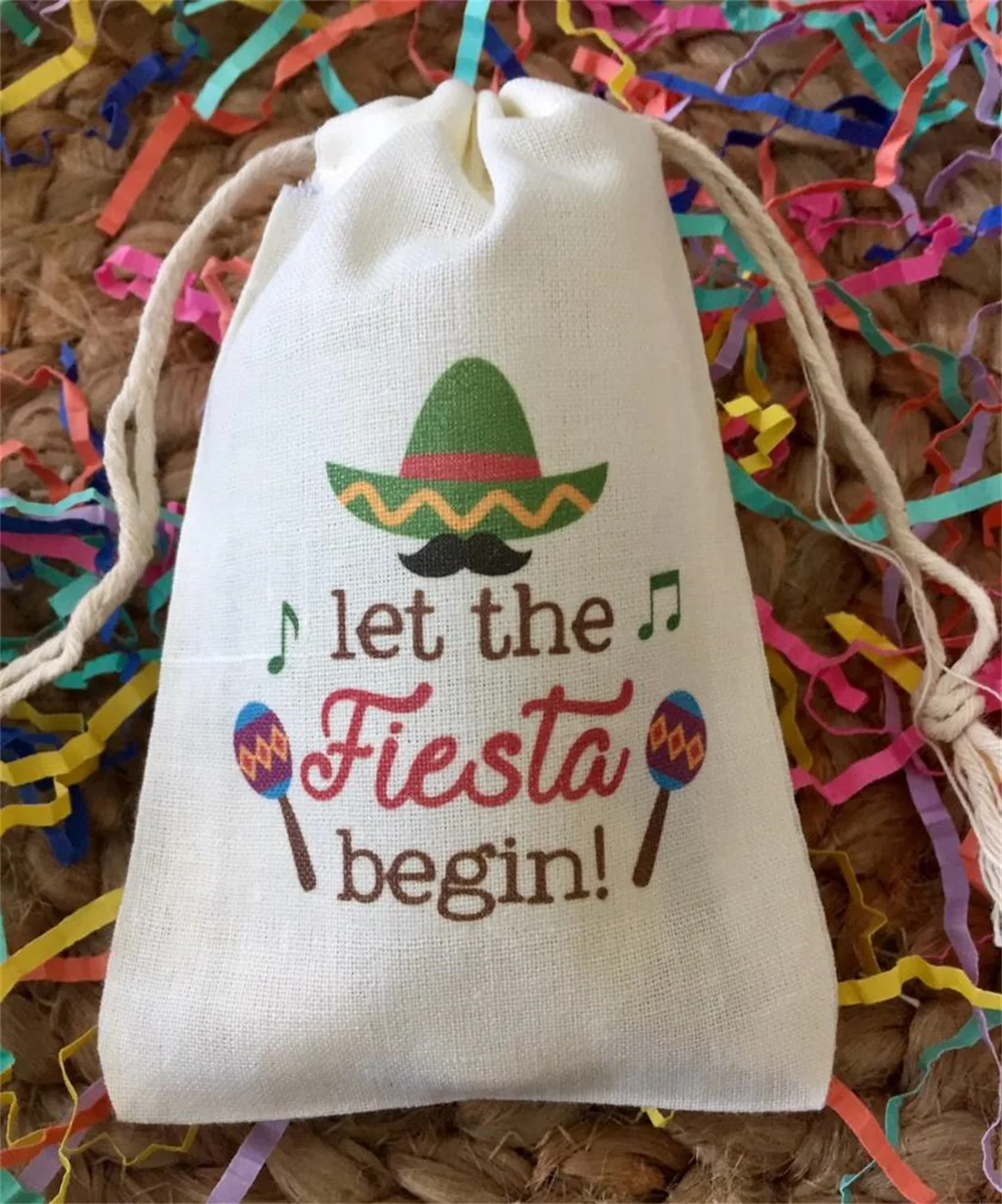 

20pcs Let the Fiesta Begin Cinco de Mayo or Mexican Fiesta Party Favor Bags