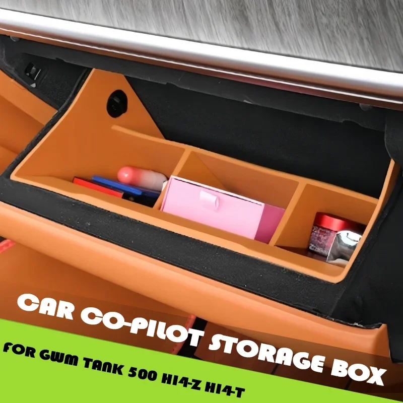 

Car Co-pilot Storage Box Fit for GWM Tank 500 Hi4-z Hi4-T Modified Auto Co-pilot Glove Box with Partition Car Upgrade Parts