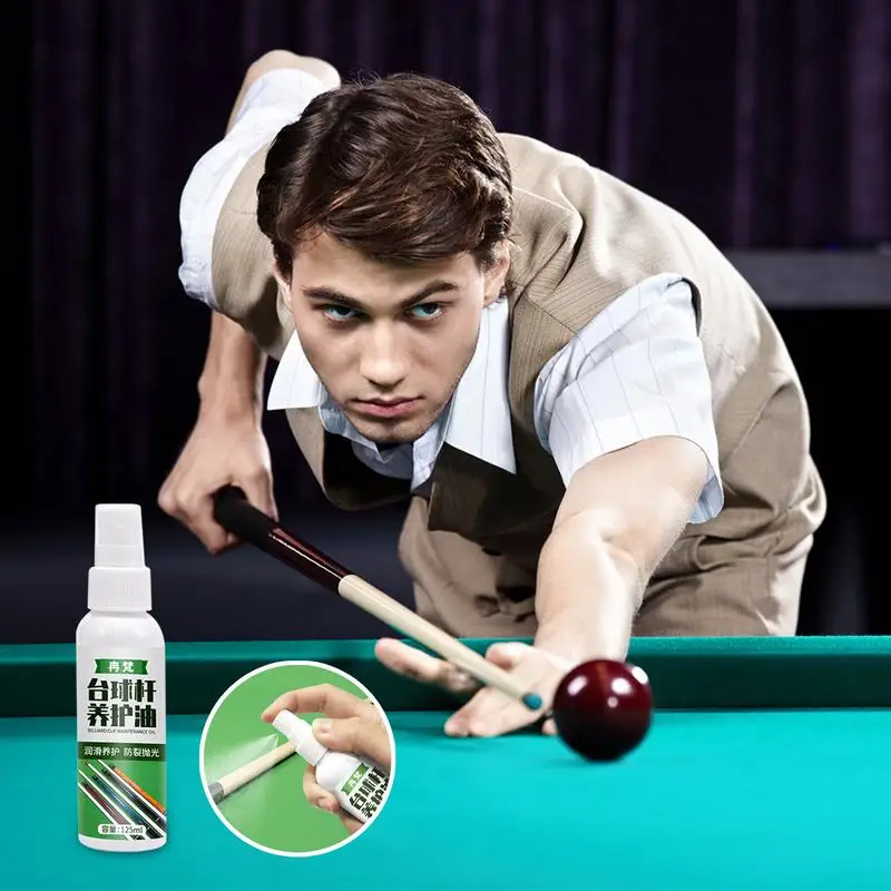 Pool Cue Shaft Oil 125ml Billiards Cue Shaft Cleaner Cue Cleaning Anti Cracking Pool Cue Shaft Polish For Smooth Performance