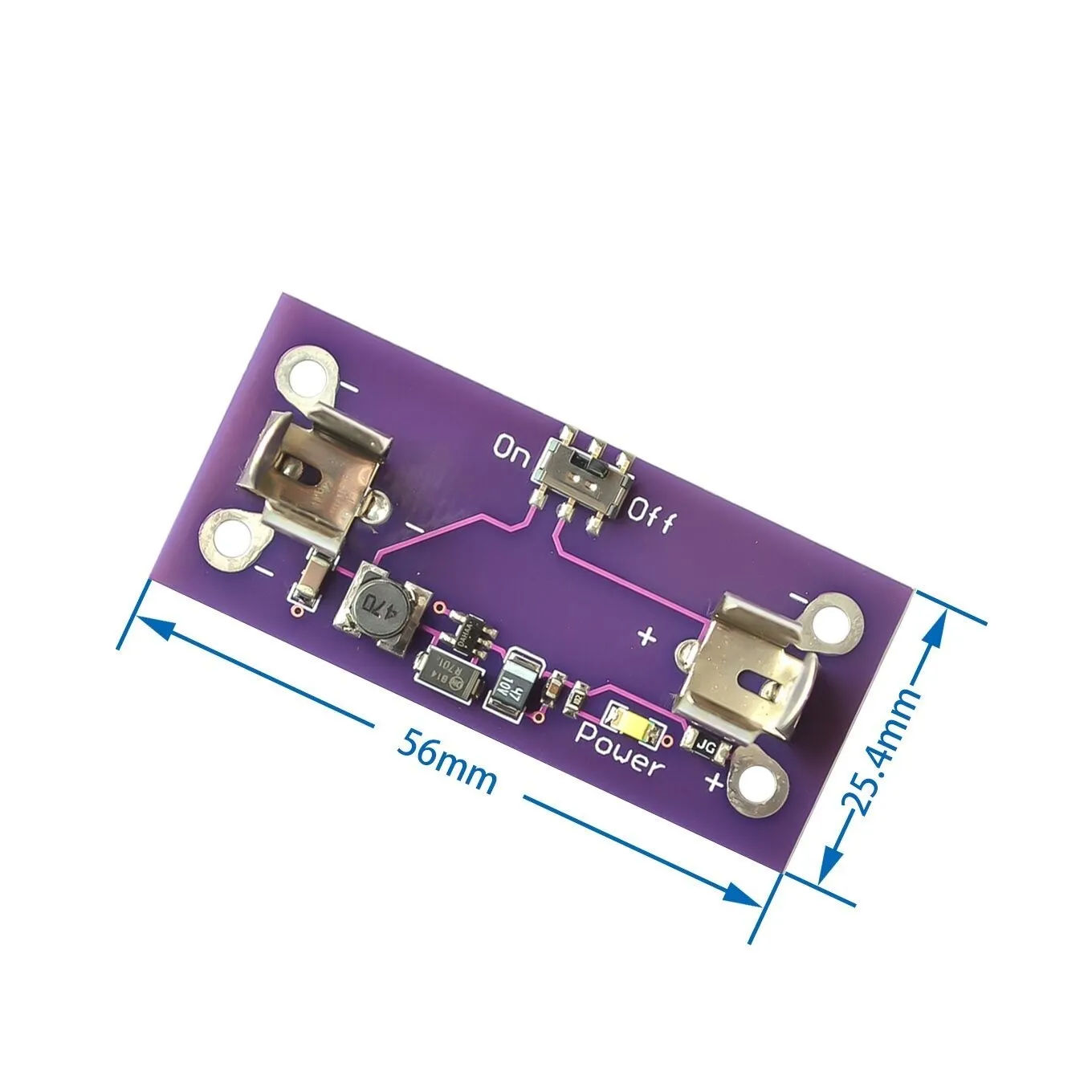 Módulo de fuente de alimentación LilyPad Batería AAA Convertidor de hasta 5V para Arduino