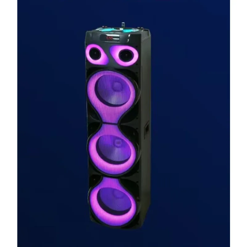 KYYSLB Dual 12 inch Speaker Outdoor Professional Stage Bass Card Speaker LED Bluetooth Card Speaker