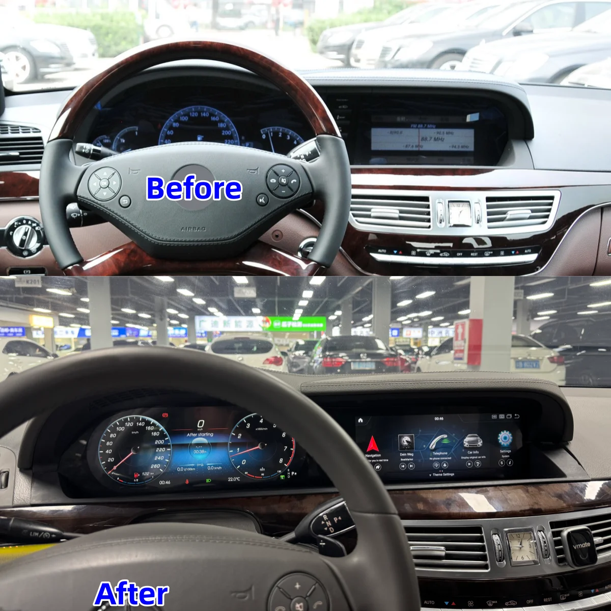 3-in-1 Integrated LCD Upgrade For Benz S Class W221 S250 2006 - 2013 Carplay Android Video Player GPS Car Radio Multimedia