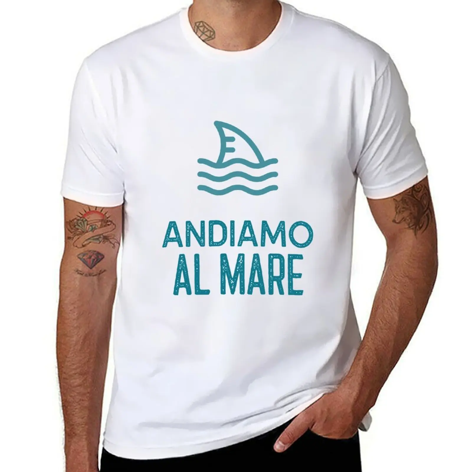 

Andiamo Al Mare T-Shirt man tshirt t shirt men 100% cotton luxury brand T-Shirt