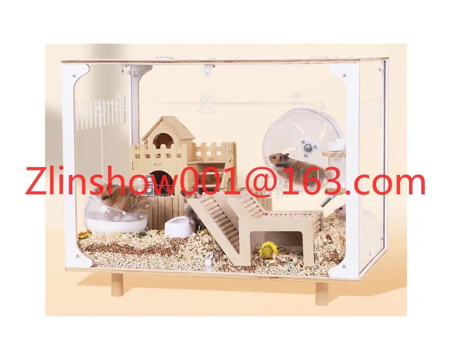Wood Hamster Cage Hamster Houses With Waterproof Mat Hamster Golden Bear Hedgehog and Small Pets