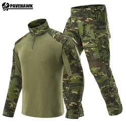 G3 Outdoor Camouflage Training Set Mens Multiple Pockets Tactical Hiking Hunting Suits Wear-resistant Breathable Frog Clothing