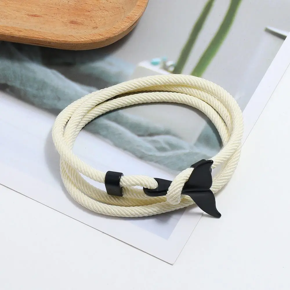 Regalo di compleanno di design di nicchia alla moda Bracciale da uomo in lega serie oceano Gioielli di moda Bracciale in corda intrecciata con cinturino da polso in stile coreano