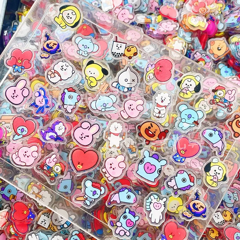 BT21 800-piece 1/2cm mini exquisite acrylic sheets, DIY fridge magnets, phone case materials, anime cartoon gifts and toys - view 5