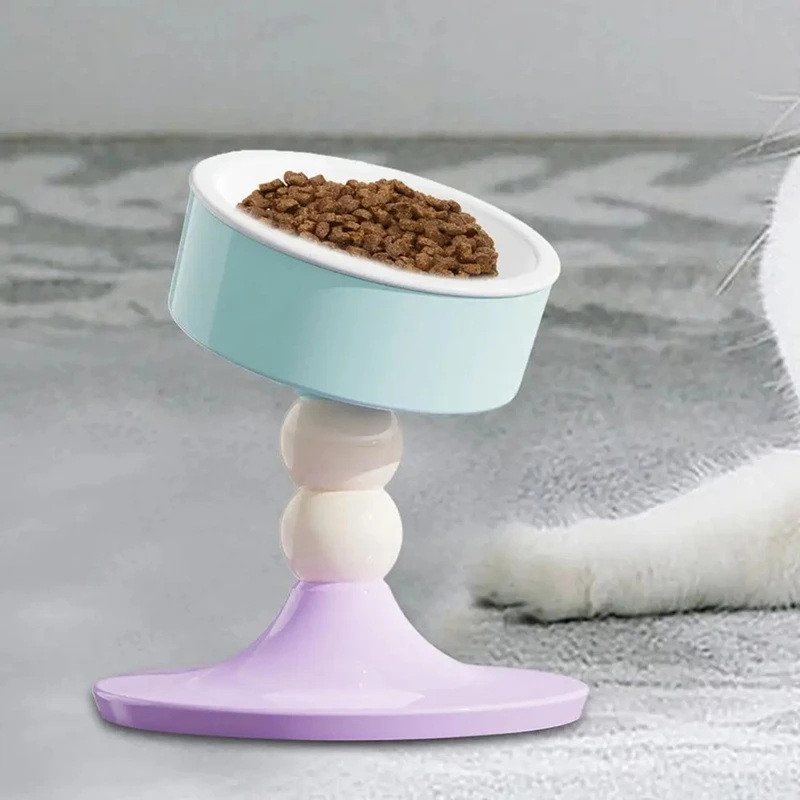 

Raised Cat Food Bowl Adjustable Dog Bowl With Stand Rotatable Anti Vomiting Protect Pets Spine Feeding Supplie For Puppy-A03I