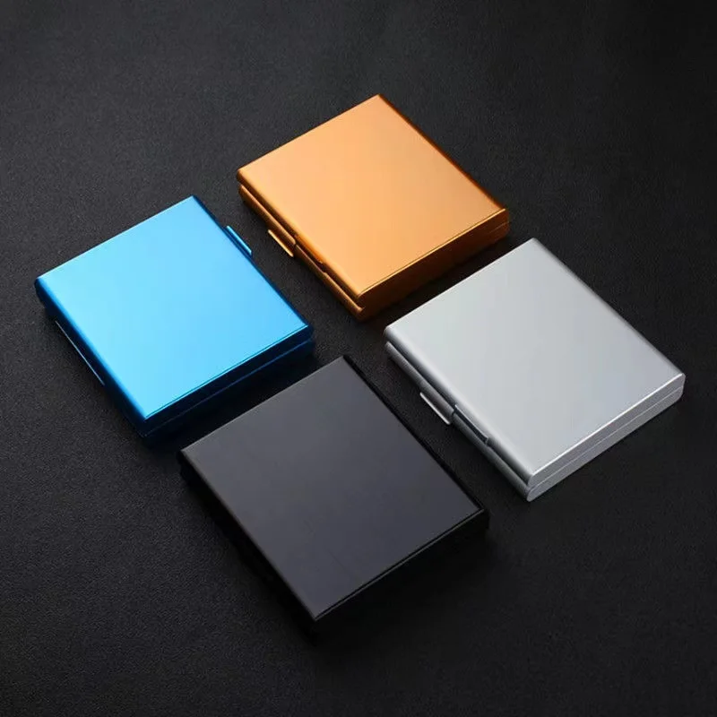 20 Sticks Fashion Double Layer Pipe Creative Personality Cigaret Case Metal Cigarette Case Cigarette Cigarette Holder Gift for M