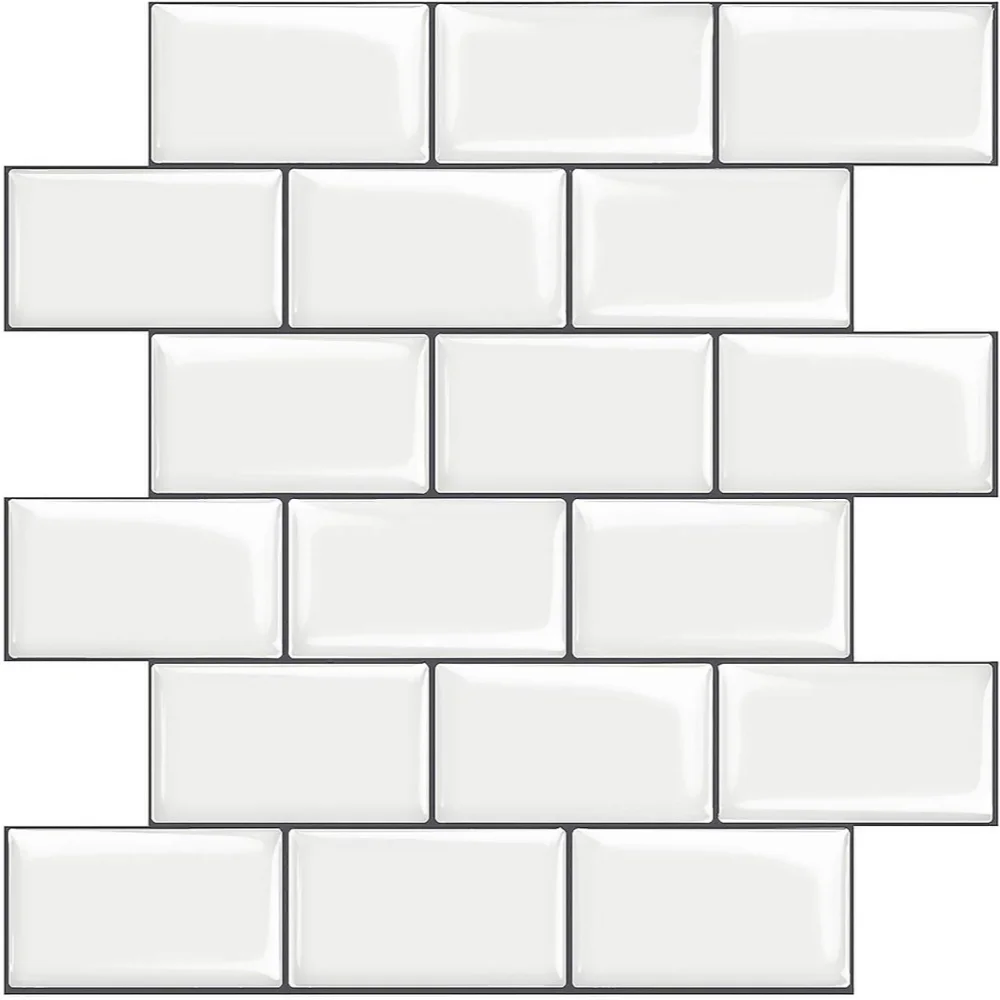 2/1pcs 3D Subway Tile Peel and Stick Backsplash,Self Adhesive marble exterior wall tiles，European style 3D wall sticker view 4