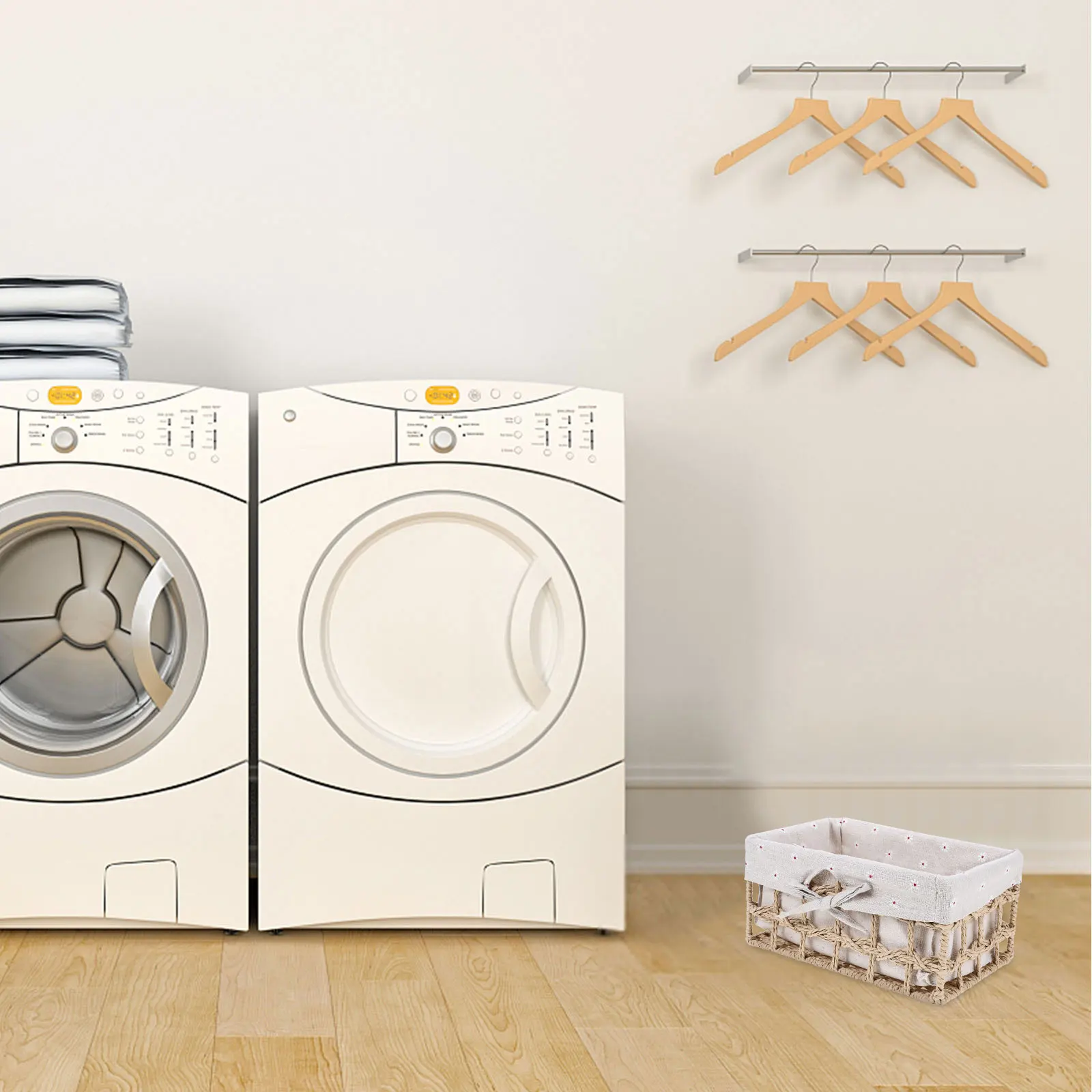 

1pc Woven Storage Basket Large Multifunctional Organizer For Desktop Sundry Storage Decorative Basket Household Rustic Bin