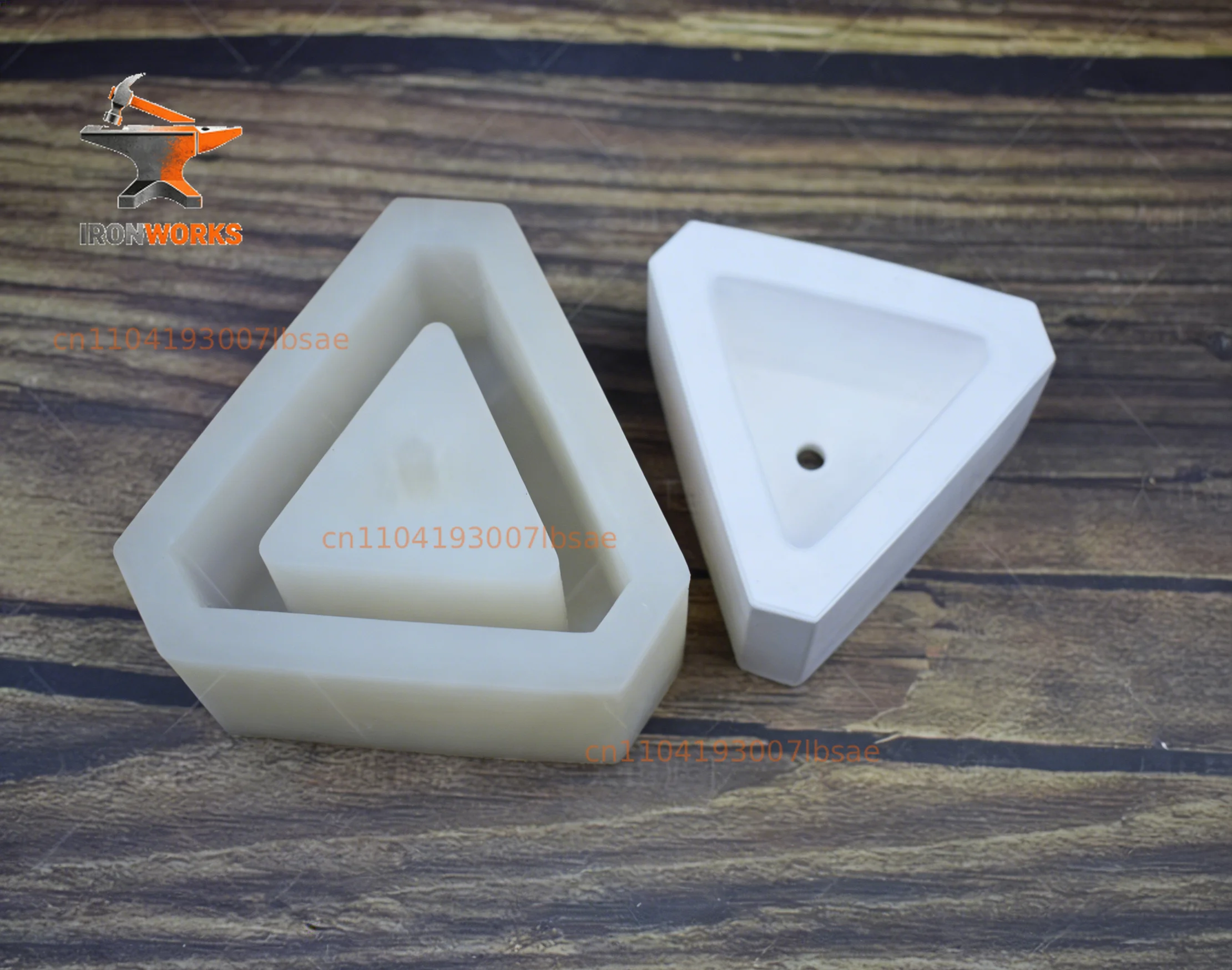Flexible Cement Flower Pot Form  Triangle Silicone Succulent Planter Mold