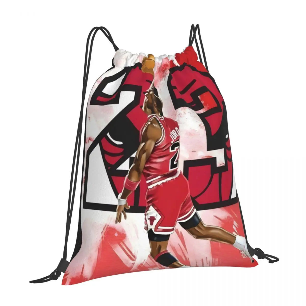 Michael-Jordan Sports Drawstring Backpack Sport Fitness Travel Outdoor Sackpack Women And Men Large Capacity Gym Swim Beach Bags