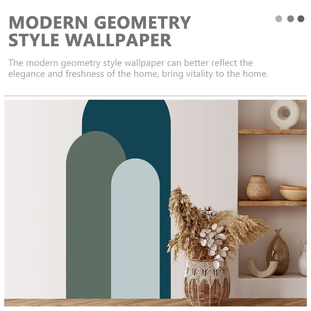 

Art Wall Wall Stickers Geometric PVC Decor Peel Stick Blue Kids Bedroom Living Room Decals Removable