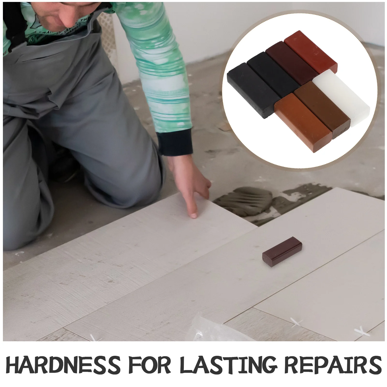 

7 шт., твердый восковой наполнитель, мебельный карандаш, жесткий восковой маркер, набор для ремонта пола, наполнитель для ламината, реставрация мебели