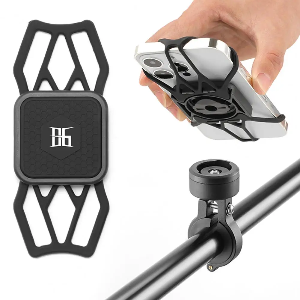 

Bicycle Motorcycle Phone Mount Holder Handlebar 360-Degree Cell Phone Clamp Adjustable High Stability Smartphone Holder