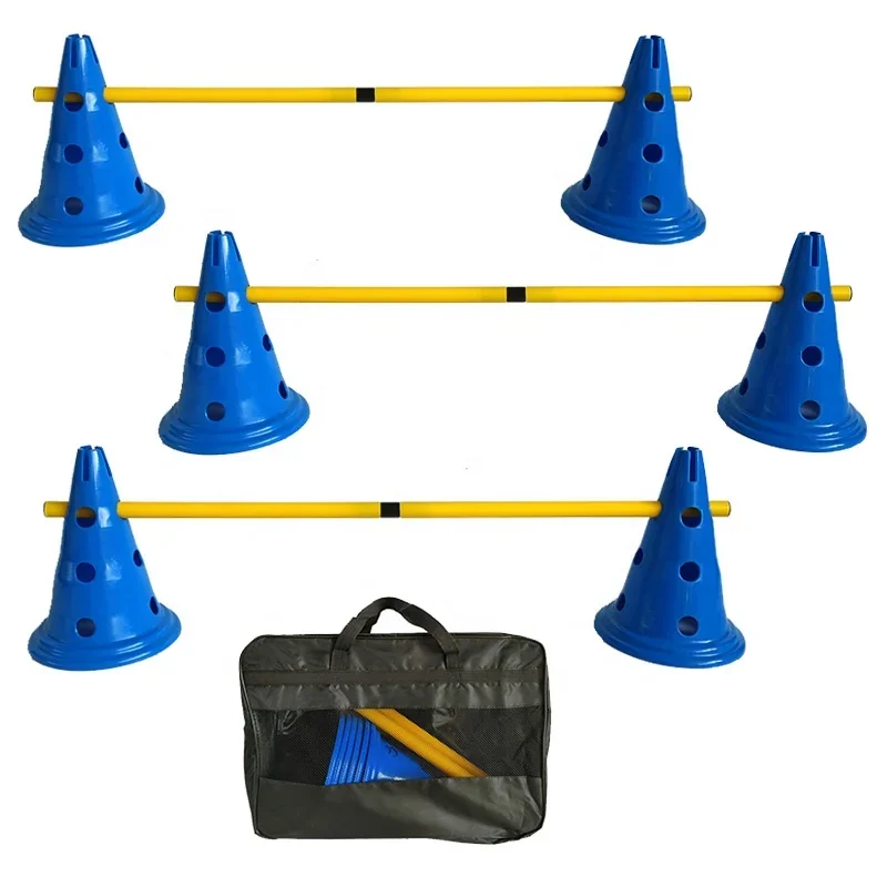 Hot Sale Training Tags Football Football Sports Training Cone Flexible Hurdles Agility Cone Kit With Bag