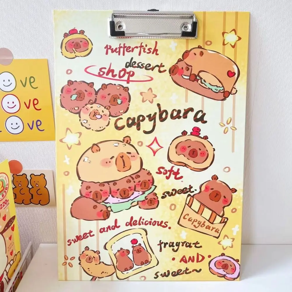 

Милый держатель для файлов А4 с капибарой, папка для документов с мультяшным принтом, блокнот в стиле INS