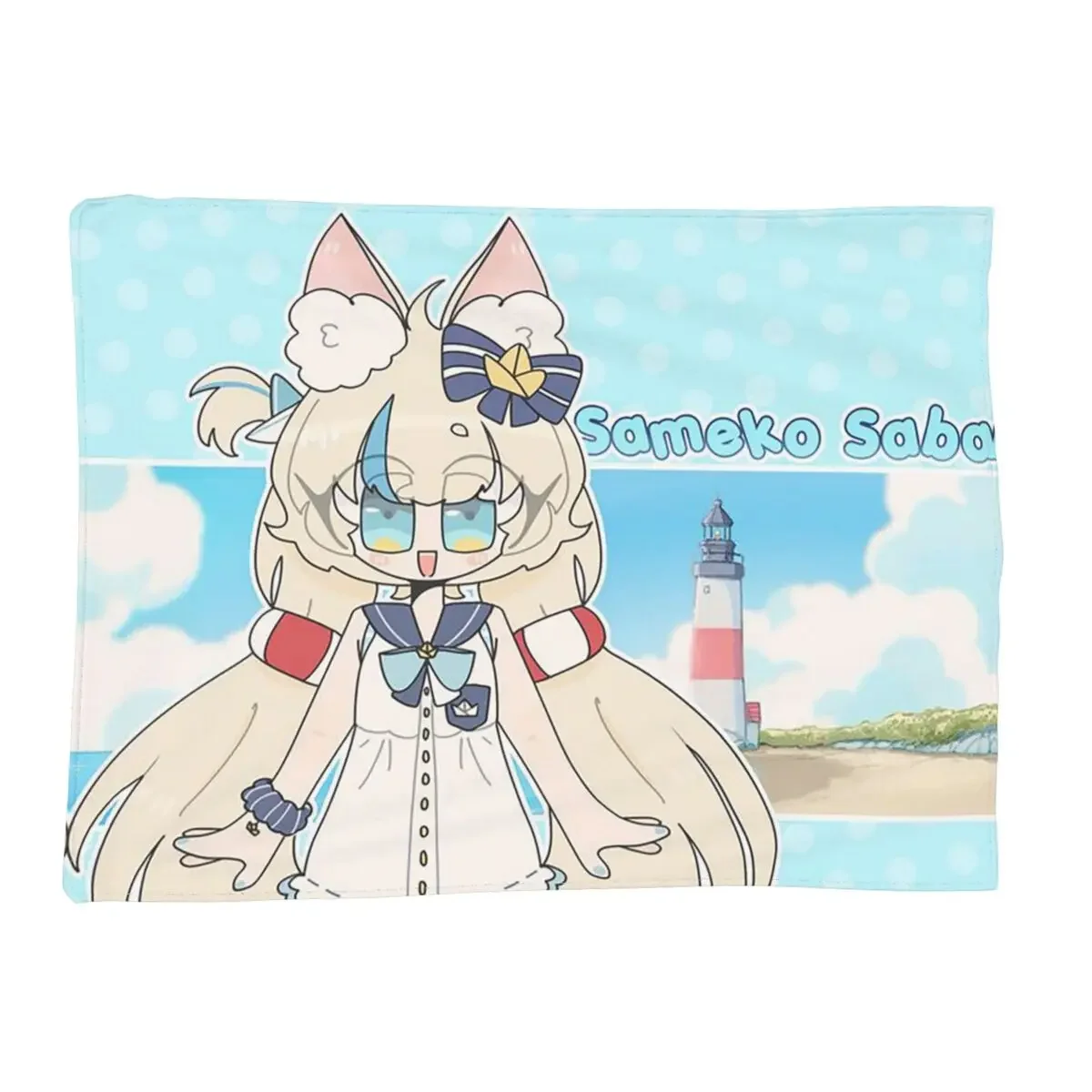 

Sameko Saba Cute Anime Blankets Soft Warm Flannel Throw Blanket Bedding for Bed Living room Picnic Travel Home Sofa