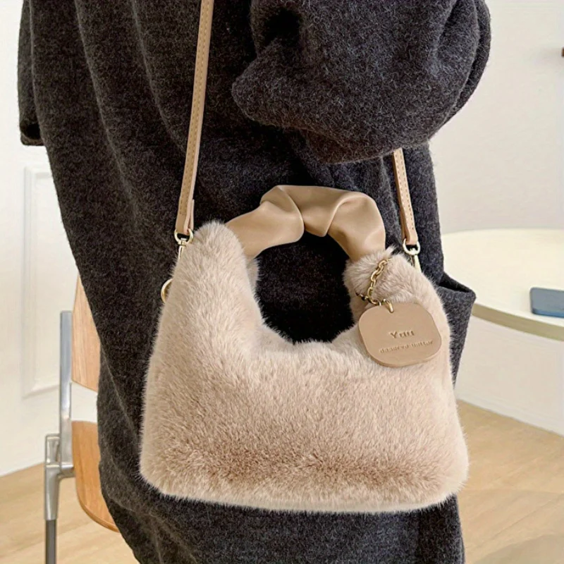 

2024 New Arrival Hot Selling Fashion Fluffy Crossbody Bag Trendy Plush Shoulder Bag Women's Cute Handbag & Hobo Purse For Winter