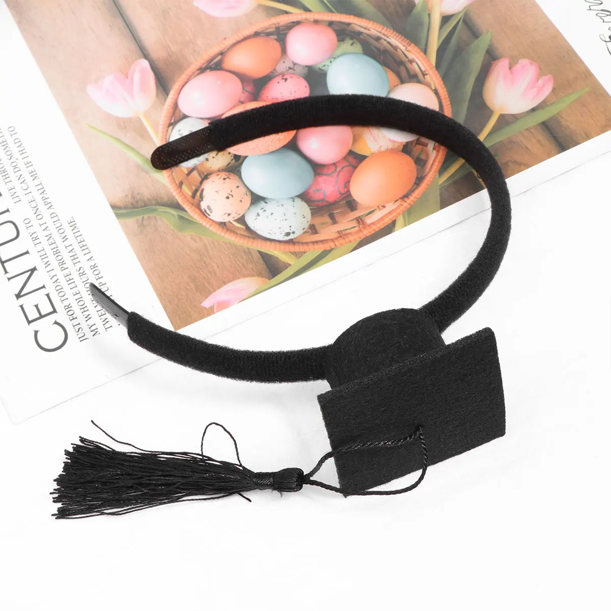 

Doctor Headdress Hat Headb for Graduation Party Accessories Child Mini Cap Tassel Design Soft Comfortable Ladies Kids Fit joyful