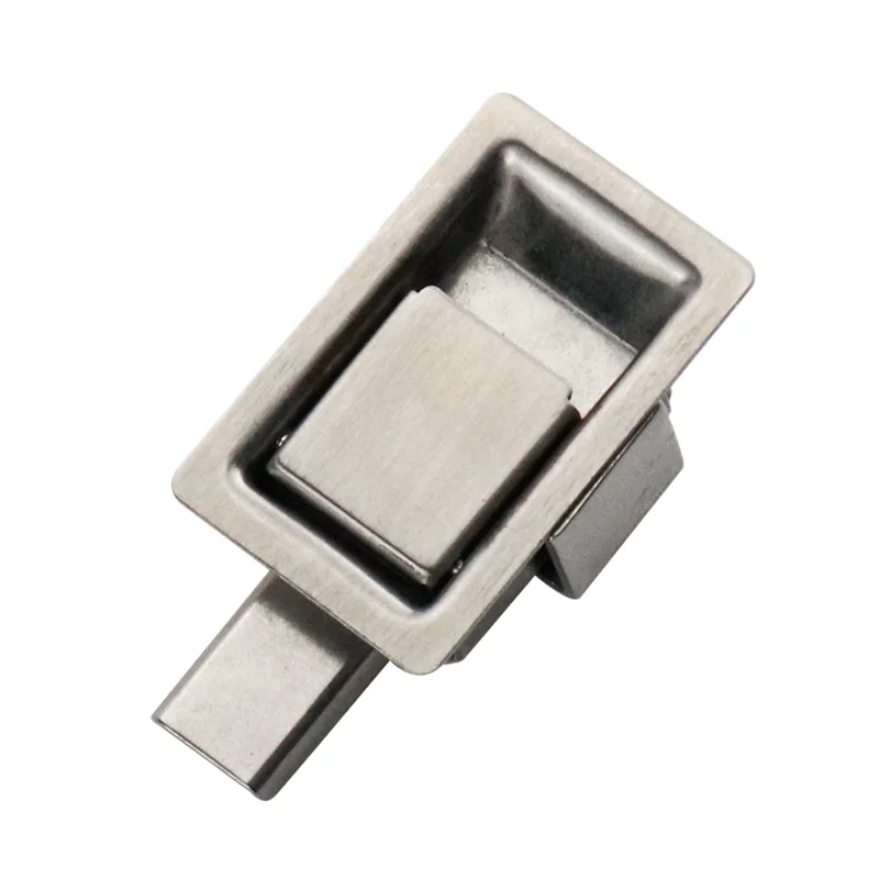 Stainless Steel Pull-Type Panel Lock Collision Lock Latch Lock Flat Small Toolbox Equipment Lock