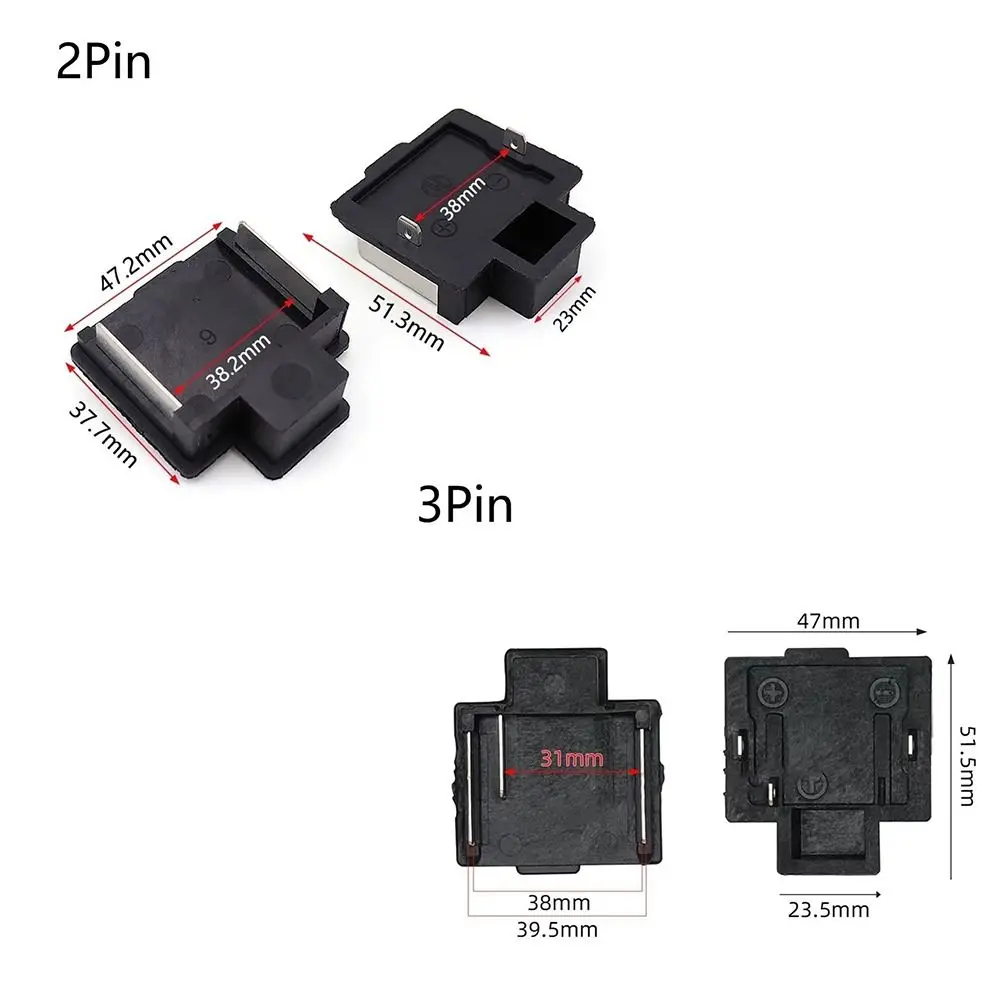 2/3Pin Battery Connector Battery Clip Connector Multifunctional Lithium Adapter Electrical Power Tools Accessories
