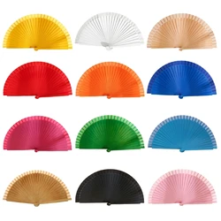 Elegant Fan Fashionable Classical Vintage Hand Fan Spanish Solid Color Folding Fan for Weddings and Dance Parties