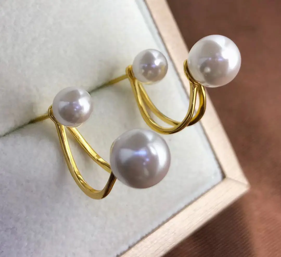 

Оптовая продажа, серьги из стерлингового серебра S925, фурнитура для крепления, базовые монтажные детали, аксессуар для жемчуга 5-8 мм, 5 пар/лот