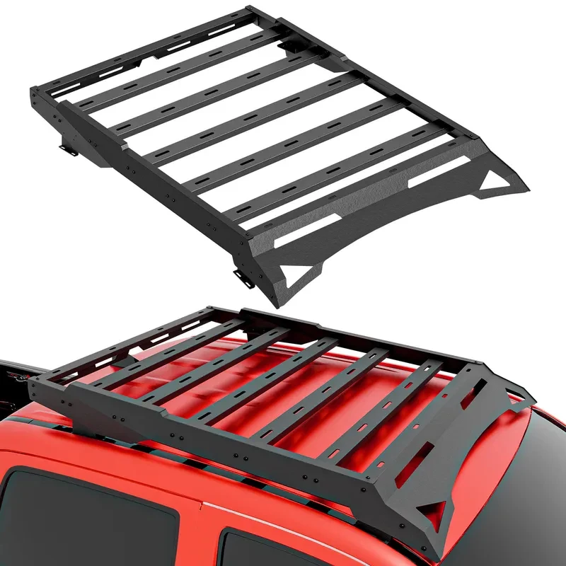 

150 LBS Overland Roof Top Lage Storage Holder Roof Rack Cargo Racks Basket Compatible 2005-2023 Tacoma Crew Cab