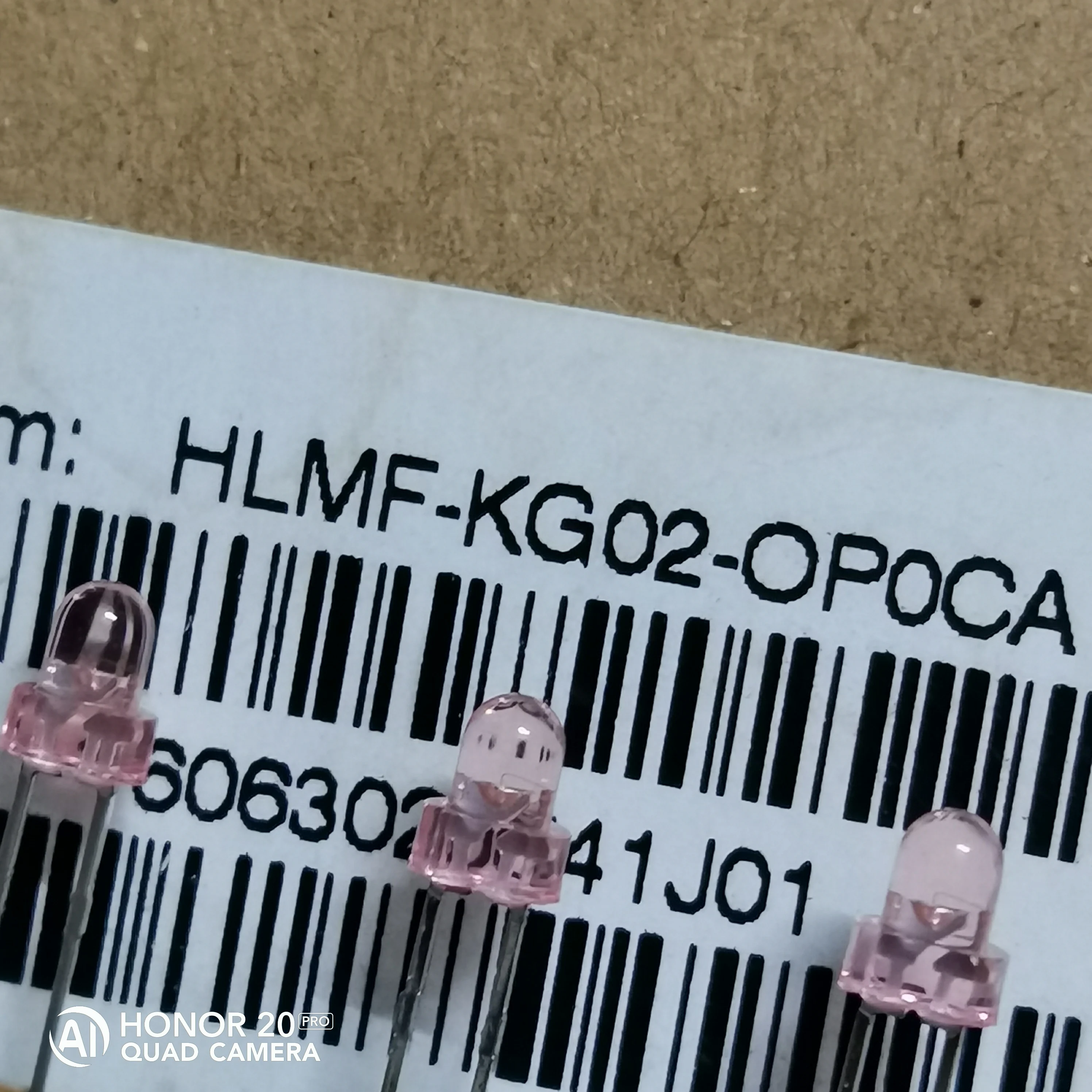 

50Pcs/HLMF-KG02-OP0CA Light Emitting Diode Red LED Indicator, Discrete 2.1V Radial