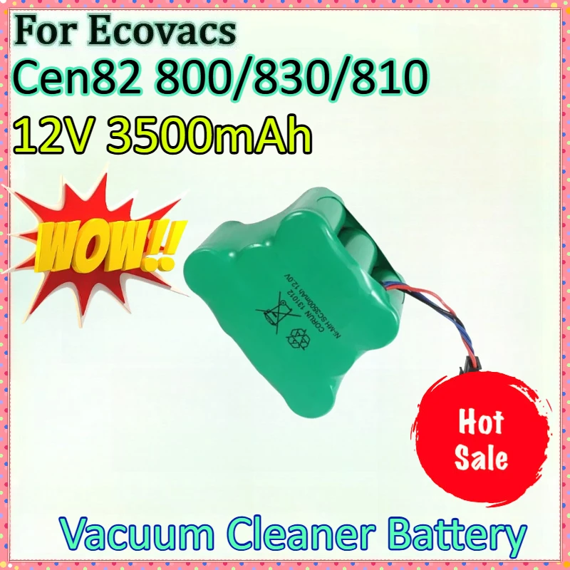 

New 12V 3500mAh Rechargeable NI-MH Vacuum Cleaner Battery for Ecovacs Robotic Vacuum Cleaner Cen82 800/830/810 Sweeping Robot