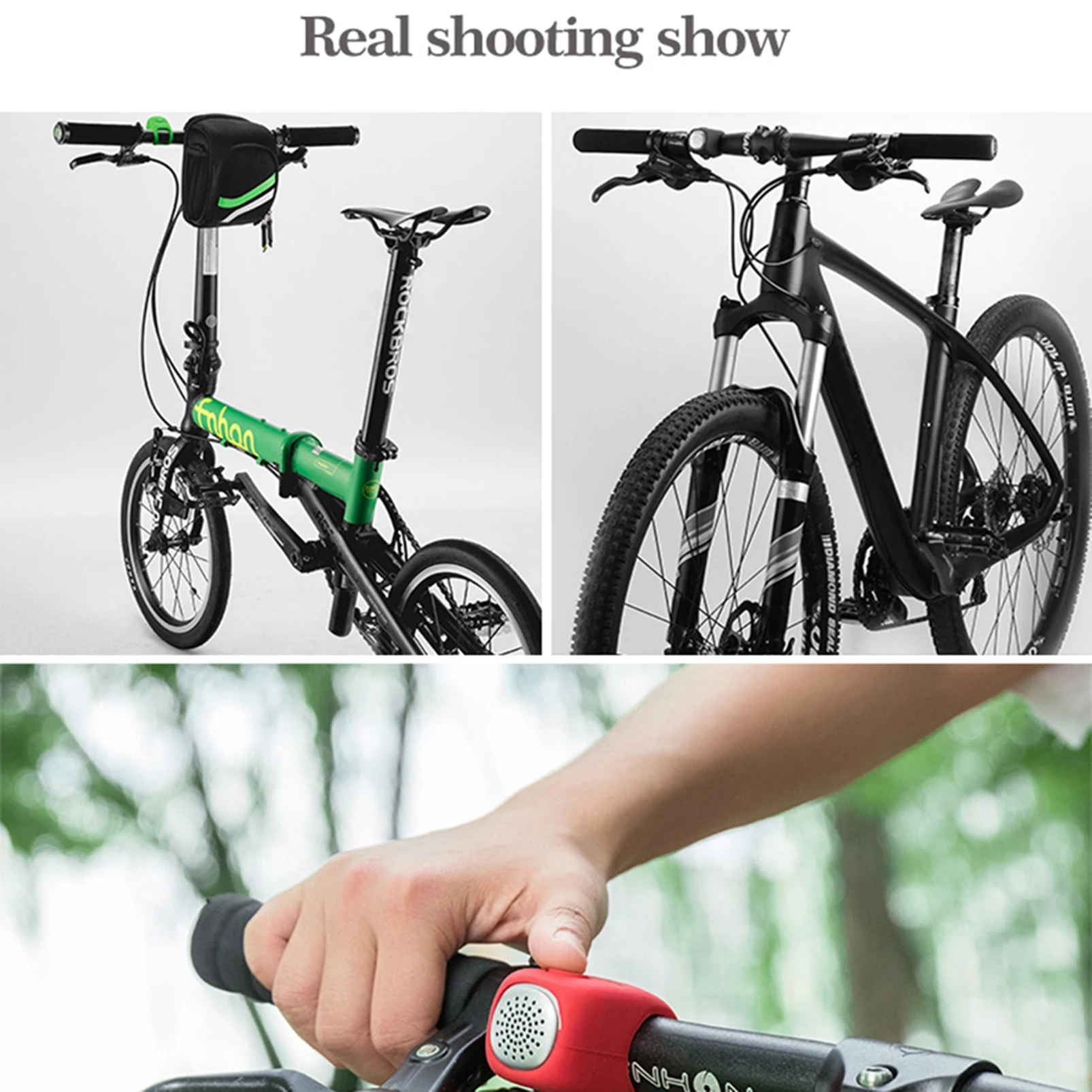 ROCKBROS Electric Cycle Bells Horn Rainproof MTB Bicycle Handlebar Bell Silica gel Shell Ring Saving Bell Bicycle Accessory