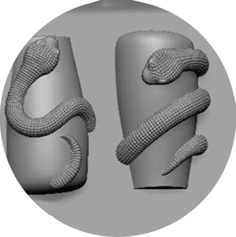 Snake Year Nail Snake Dragon Mold 3d Curved Template