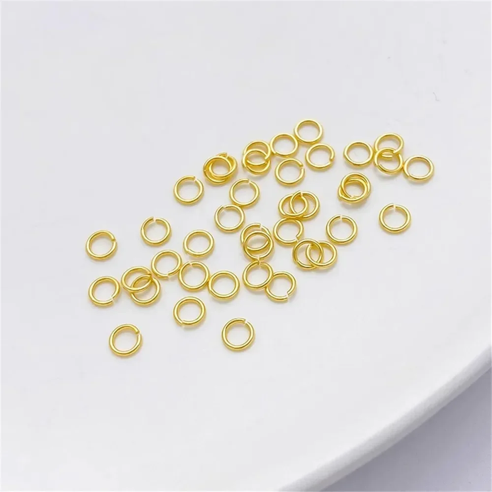 S925 Sterling Verzilverd 18K Goud Open Ring Sluiting Ring Enkele Cirkel DIY Armband Ketting Sieraden Materiaal Accessoires