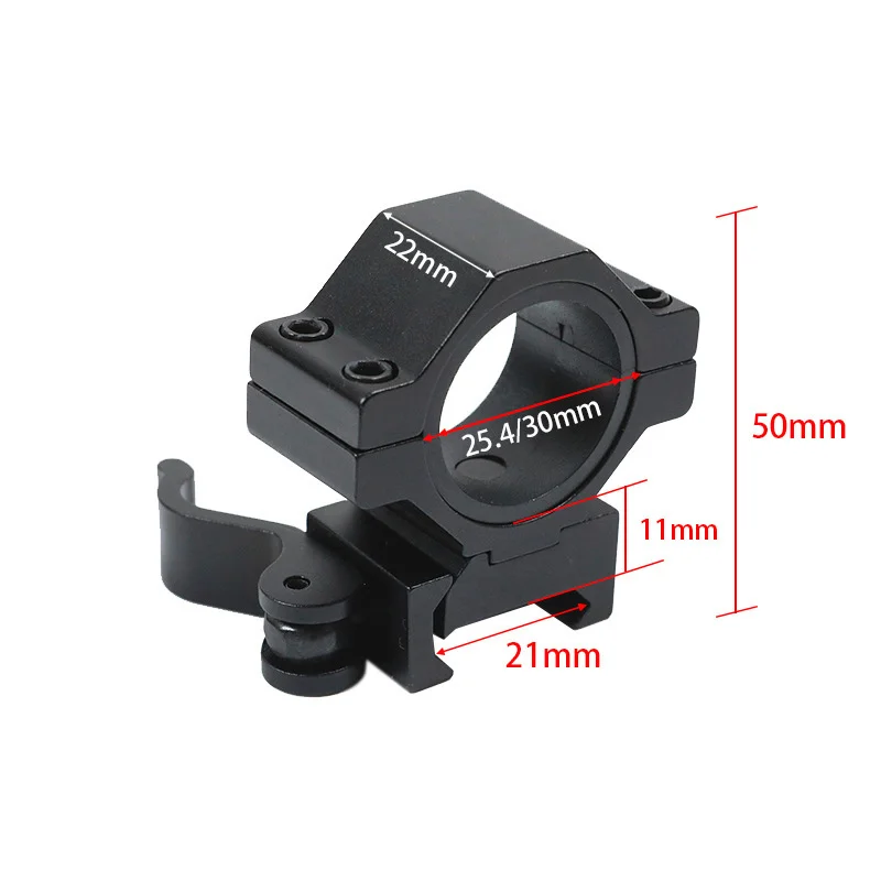 QD Release Metal 1 Inch/30mm Ring Mount Pipe Bracket Dovetail 20mm For Flashlight Laser Hunting Accessories