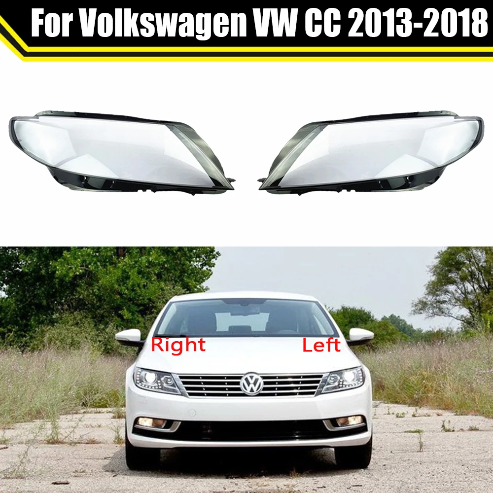 

Front Car Transparent Lampcover For Volkswagen VW CC 2013~2018 Lampshade Caps Shell Auto Light Glass Lens Headlight Cover Case