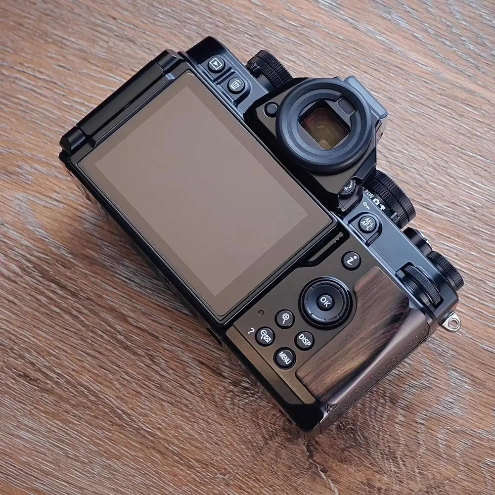 Solid Wood Finger Handle Wooden Hand Grip For Nikon ZF Digital Camera Ebony Walnut Lightweight Improves The Grip Feeling ﻿ E1V7